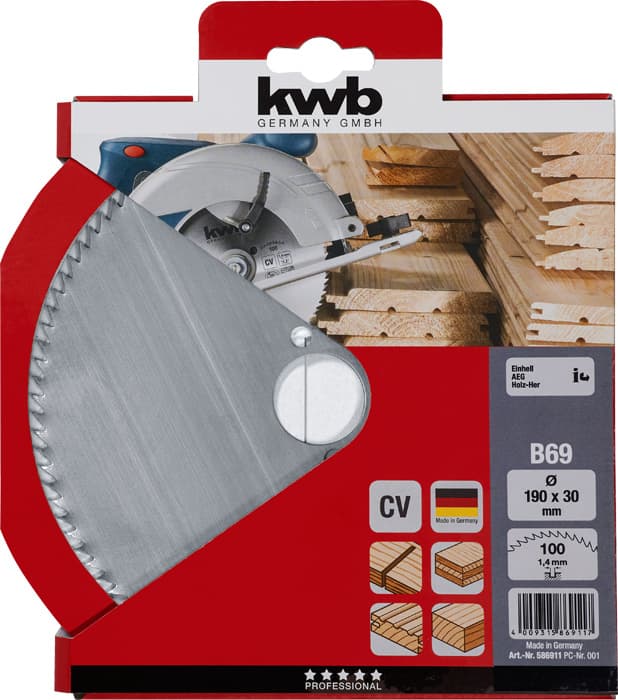  KWB 49586911 Rezni disk za cirkular 190x30 72Z, CrV, za drvo - slika 2
