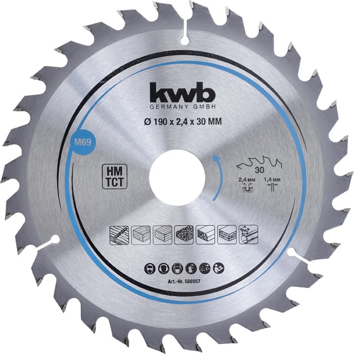  KWB 49586957 TCT list za cirkular za drvo 190 x 30, 30T