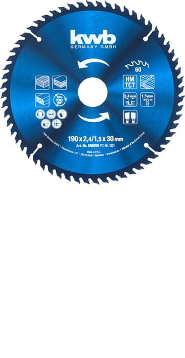  KWB 49586999 Set listova za cirkular 190 x 30 mm, 3 dela - slika 2