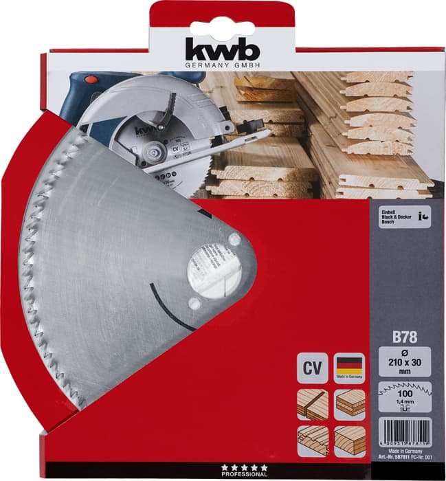  KWB 49587811 Rezni disk za cirkular 210x30 72Z, CrV, za drvo - slika 2