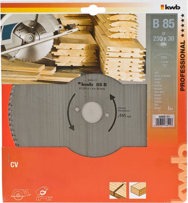  KWB 49588511 list za cirkular za drvo 230 x 30 mm, 85B - slika 2