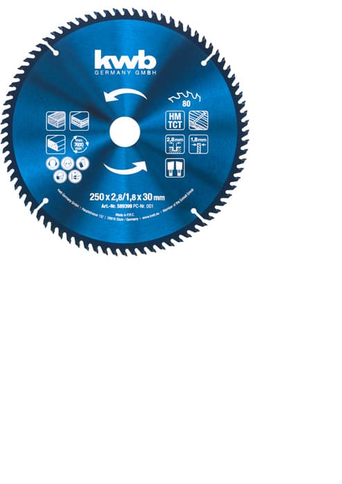  KWB 49589399 set listova za cirkular 250 x 30 mm, 3 dela - slika 2