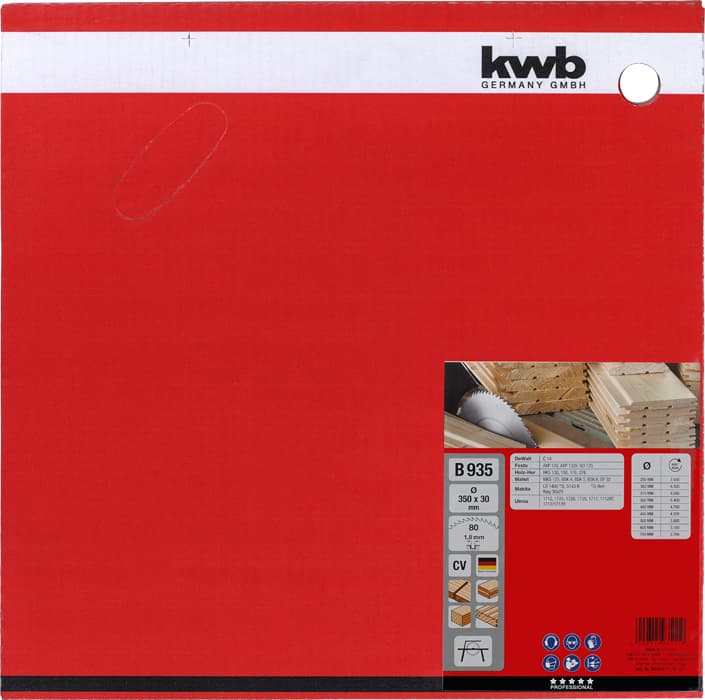  KWB 49593511 list za cirkular za drvo 350 x 30 mm, 935B - slika 2