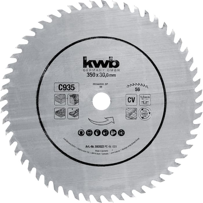  KWB 49593522 list za cirkular za drvo 350 x 30 mm, 935C