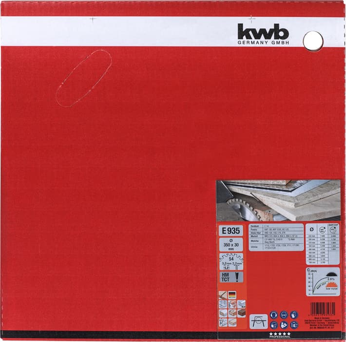  KWB 49593533 list za cirkular za metal i drvo 350 x 30, 935E, ojačan karbidom - slika 2