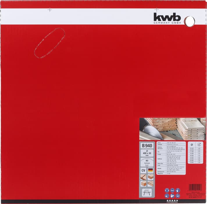  KWB 49594011 list za cirkular za drvo 400 x 30 mm, 940B - slika 2