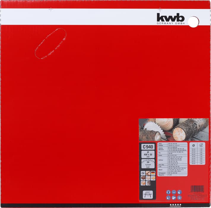  KWB 49594022 list za cirkular za drvo 400 x 30 mm, 940C - slika 2