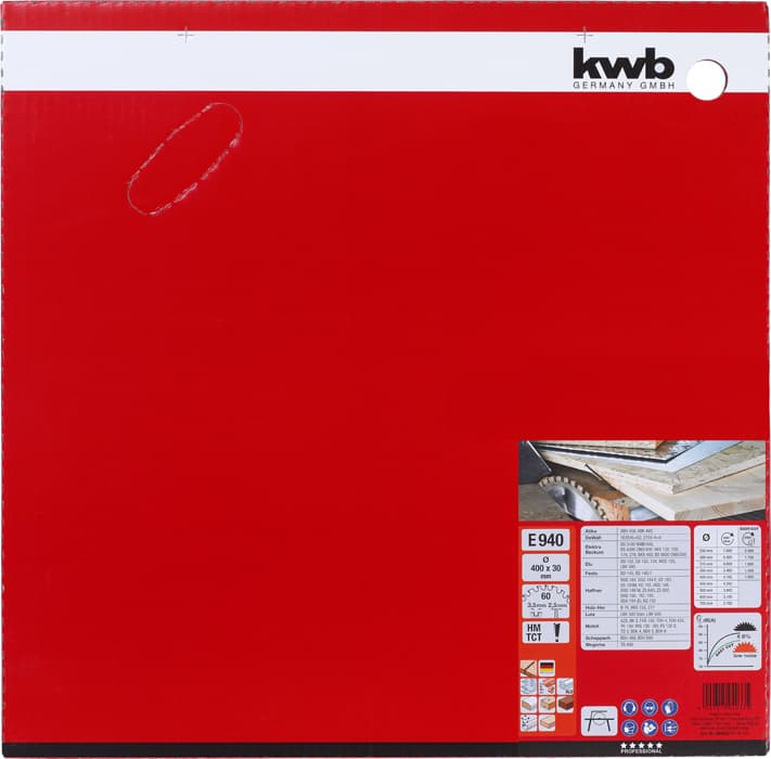  KWB 49594033 list za cirkular za metal i drvo 400 x 30 mm, 940E, ojačan karbidom - slika 2