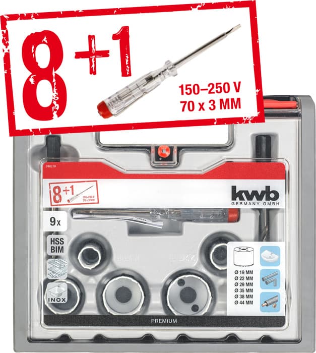  KWB 49598270 set krunastih testera HSS-CO za metal/drvo, 9 delova - slika 3
