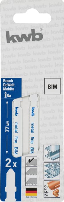  KWB 49621123 list za ubodnu testeru za metal 77 mm, 2/1, fini - slika 3