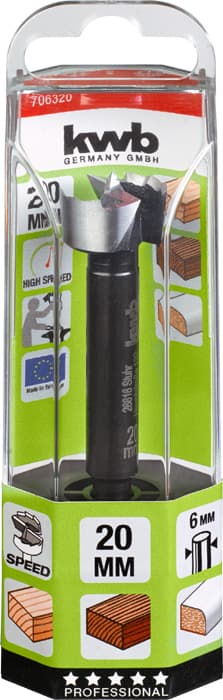  KWB 49706320 Speed čeona burgija za drvo 20, 8mm, Forstner, DIN 7483 G, Energy Saving - slika 2