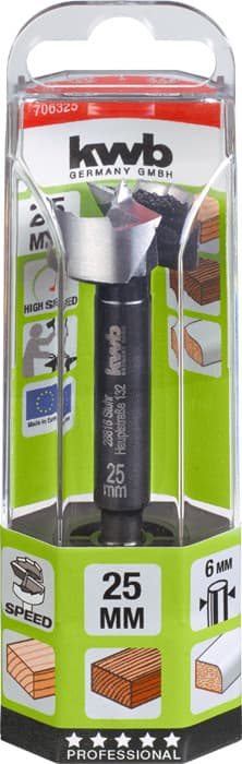  KWB 49706325 Speed čeona burgija za drvo 25, 8mm, Forstner, DIN 7483 G, Energy Saving - slika 2