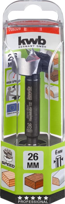  KWB 49706326 Speed čeona burgija za drvo 26, 8mm, Forstner, DIN 7483 G, Energy Saving - slika 2