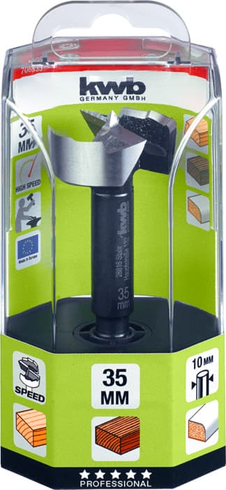  KWB 49706335 Speed čeona burgija za drvo 35, 10mm, Forstner, DIN 7483 G, Energy Saving - slika 2