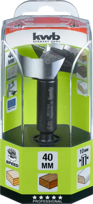  KWB 49706340 Speed čeona burgija za drvo 40, 10mm, Forstner, DIN 7483 G, Energy Saving - slika 2