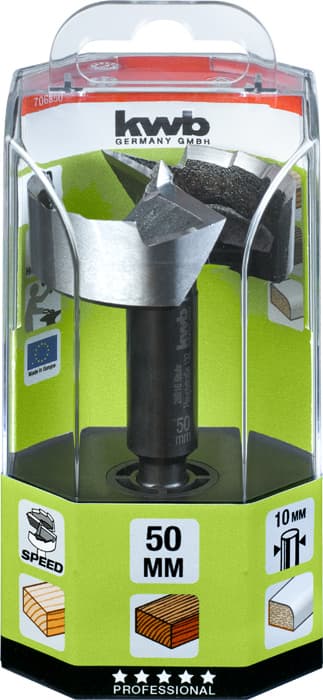  KWB 49706350 Speed čeona burgija za drvo 50, 10mm, Forstner, DIN 7483 G, Energy Saving - slika 2