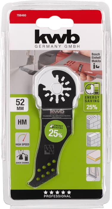  KWB 49708460 HM nož strugač za multi-alat 52, za fugne/spojeve/keramiku, Energy Saving - slika 2