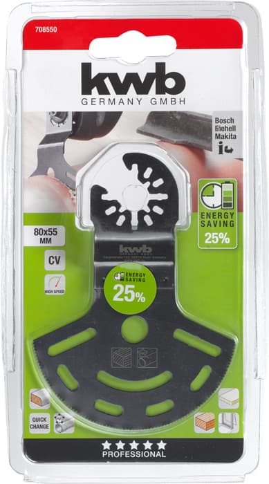  KWB 49708550 CrV nož za multi-alat 80/55, za drvo/metal/fiberglas, Energy Saving - slika 3