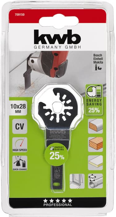  KWB 49709150 CrV nož za multi-alat 10x28, za drvo/plastiku, Energy Saving - slika 2