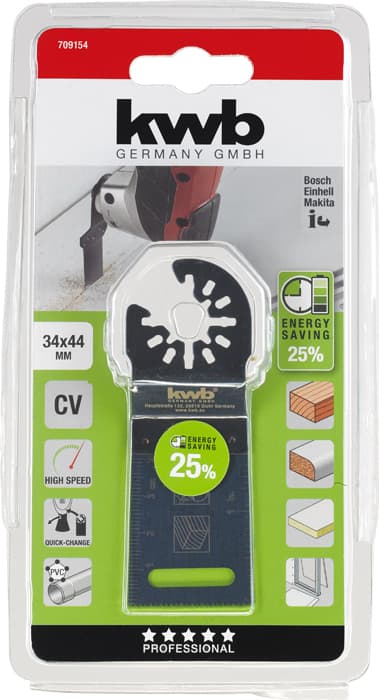  KWB 49709154 CrV nož za multi-alat 34x48, za drvo/plastiku, Energy Saving - slika 2