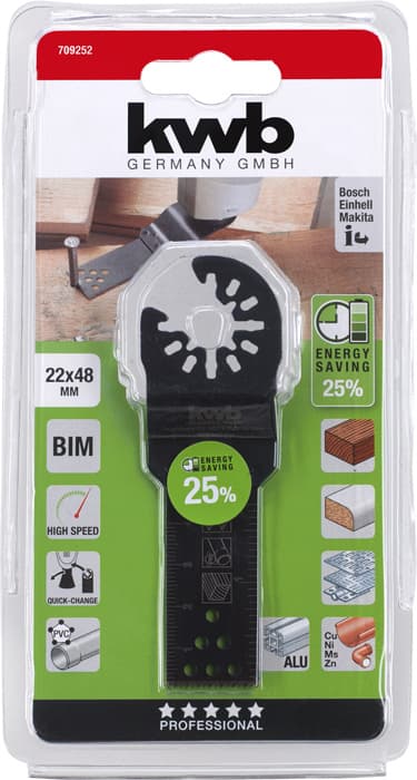  KWB 49709252 BiMetal nož za multi-alat 22x48, univerzalni, Energy Saving - slika 2