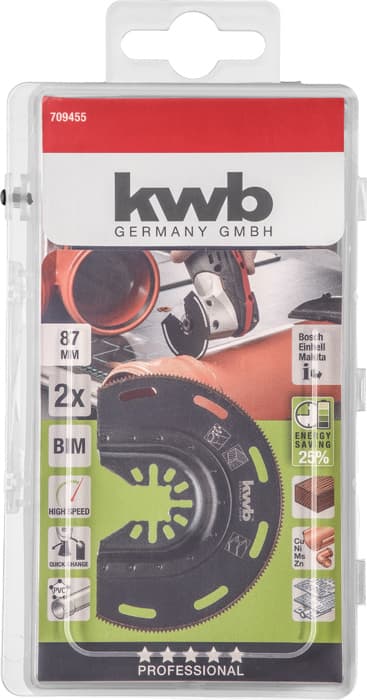  KWB 49709455 BiMetal nož za multi-alat 87/15, za drvo/metal(nonFe)/plastiku, Energy Saving, 2/1 - slika 2