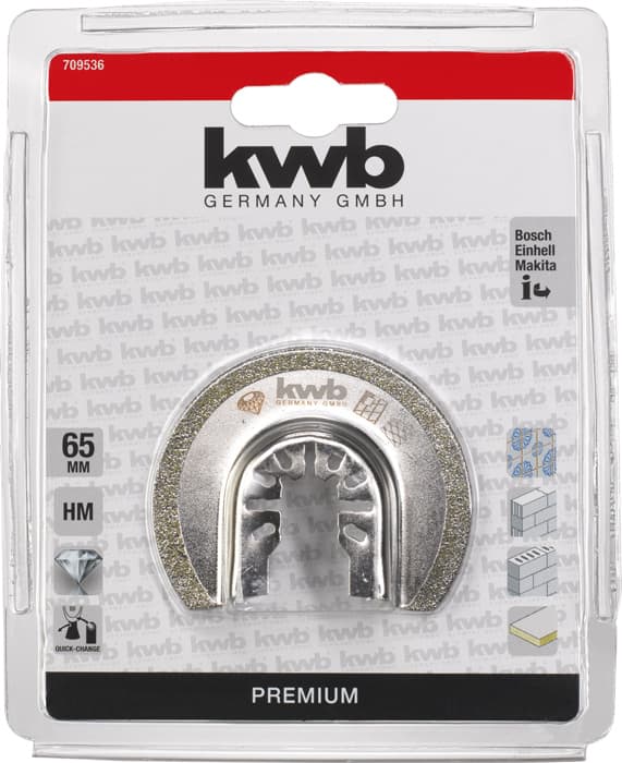  KWB 49709536 dijamantska polukružna brusna ploča za multialat, 65 mm - slika 3