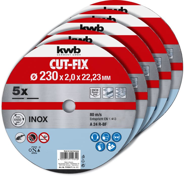  KWB 49711934 Rezne ploče za Inox 230x2 5/1 | Cut-Fix, ekstra tanka