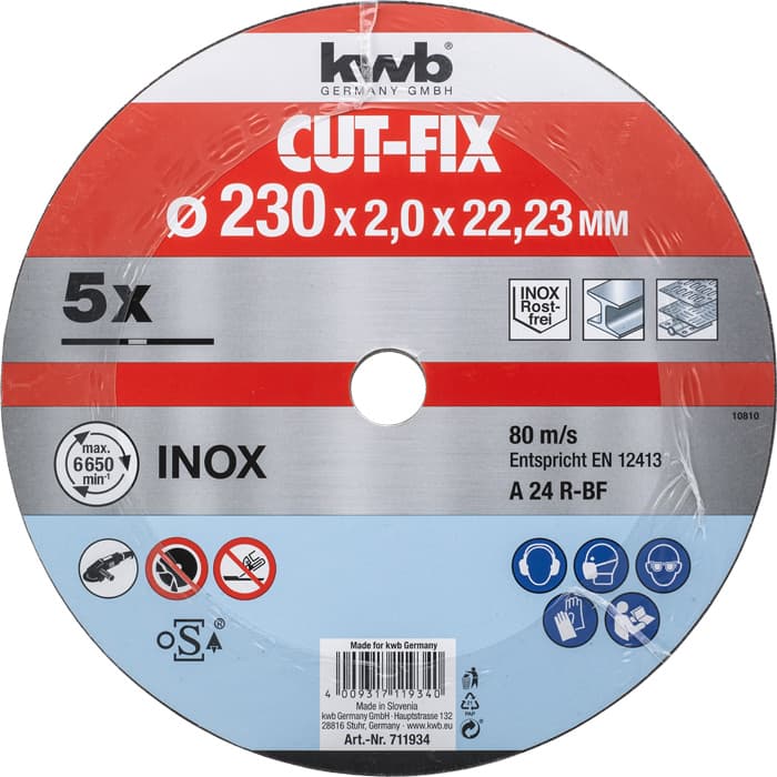  KWB 49711934 Rezne ploče za Inox 230x2 5/1 | Cut-Fix, ekstra tanka - slika 3