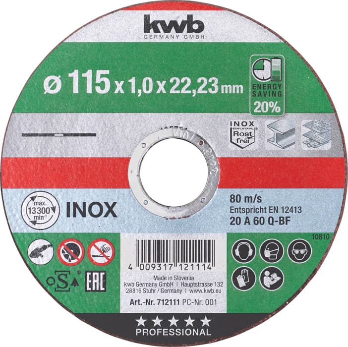  KWB 49712111 rezna ploča za Inox 115 x 1.0 - slika 2