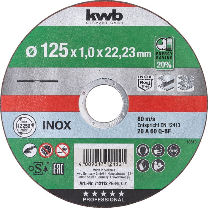  KWB 49712112 rezna ploča za Inox 125 x 1.0