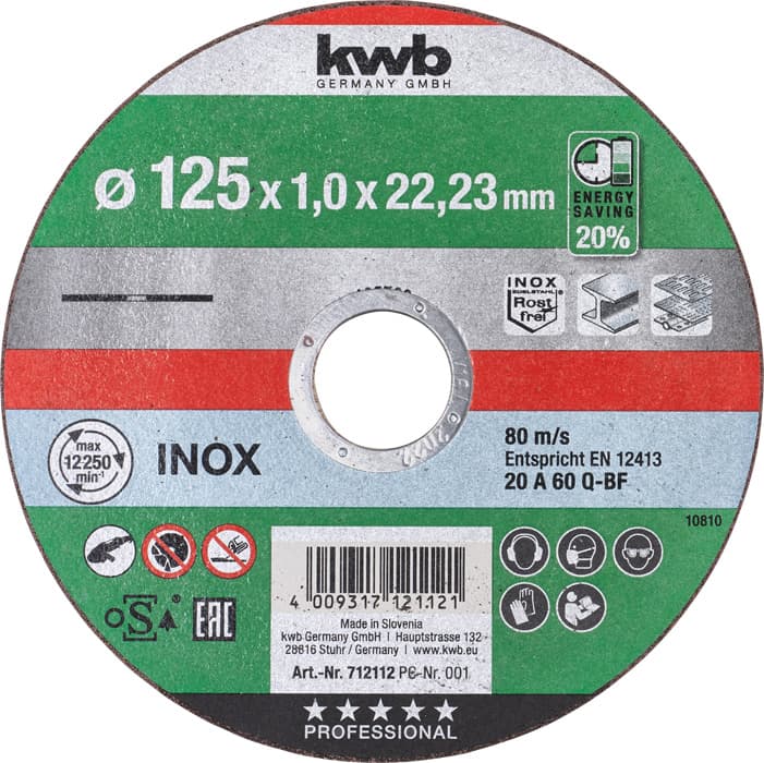  KWB 49712112 rezna ploča za Inox 125 x 1.0 - slika 2