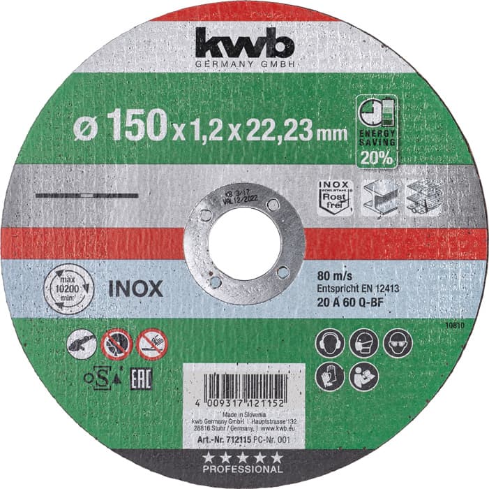  KWB 49712115 Speed rezni disk za inox 150 x 1.2 mm