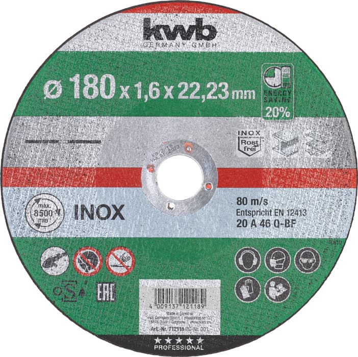  KWB 49712118 rezna ploča za Inox 180 x 1.6