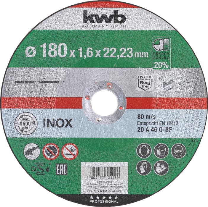  KWB 49712118 rezna ploča za Inox 180 x 1.6 - slika 2