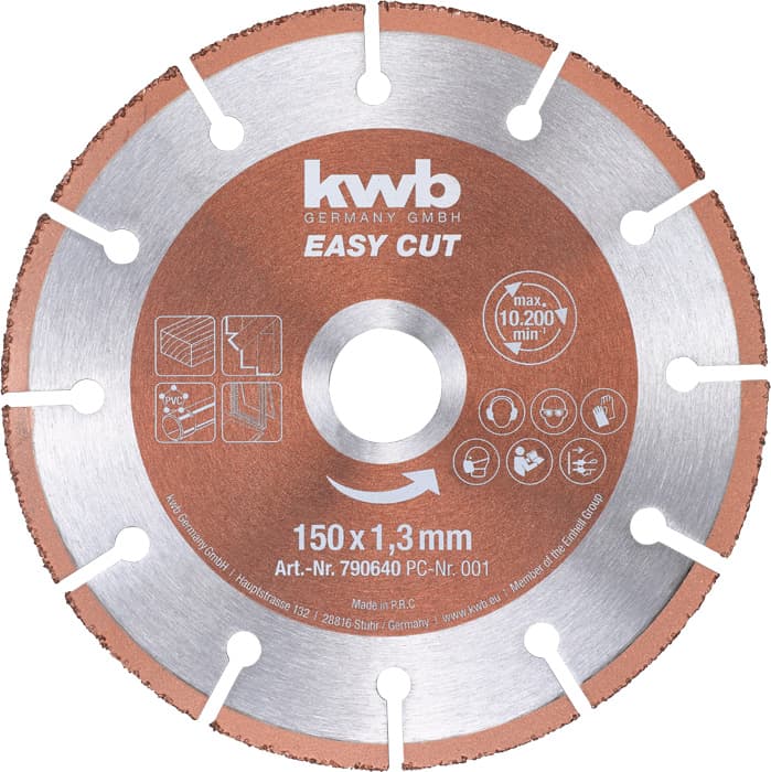 KWB 49790640 univerzalni rezni disk, ojačan karbidom, 150 x 22,23 mm