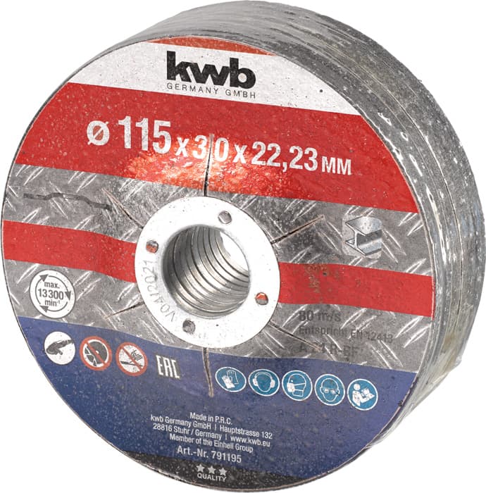  KWB 49791195 rezna ploča za metal, 115 x 3,0 x 22,3 mm, 10 komada - slika 3
