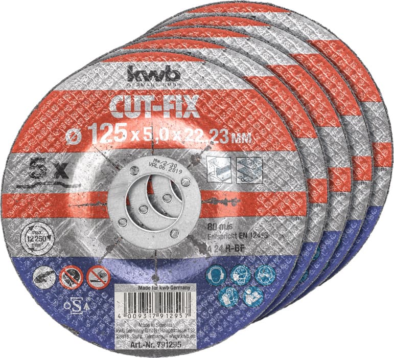  KWB 49791295 rezna ploča za metal, 125 x 3,0 x 22,3 mm, 5 komada