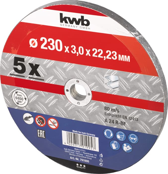  KWB 49791995 reznla ploča za metal 230 x 22 mm, 5 komada - slika 3