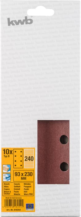  KWB 49818254 brusni papir sa rupama 93 x 230 mm / GR2 40, 10 komada - slika 3