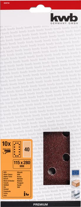  KWB 49818733 brusni listovi za vibracionu brusilicu, 115 x 280 mm, G 40, 10/1 - slika 2