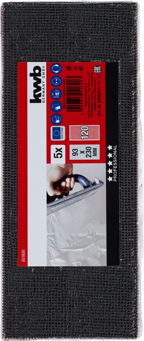  KWB 49851820 Brusni papir 93x230 GR120 5/1 | mrežasti, za gipskarton/boju/rđu - slika 3