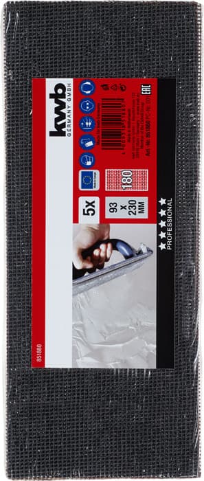  KWB 49851880 Brusni papir 93x230 GR180 5/1 | mrežasti, za gipskarton/boju/rđu - slika 3
