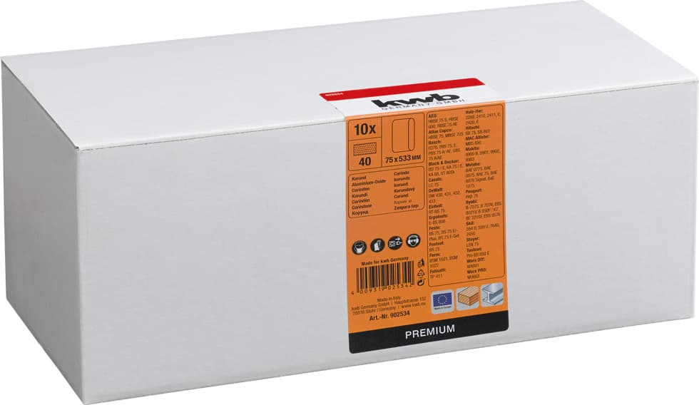  KWB 49902534 Trakasti brusni papir 75x533 GR40, 10/1 | drvo-metal, alu-oksid - slika 3