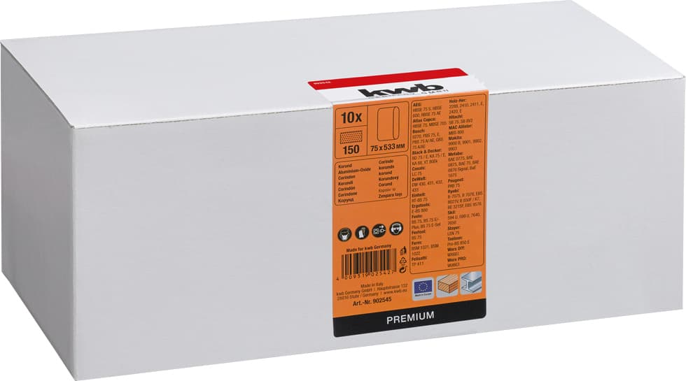  KWB 49902545 Trakasti brusni papir 75x533 GR150, 10/1 | drvo-metal, alu-oksid - slika 3