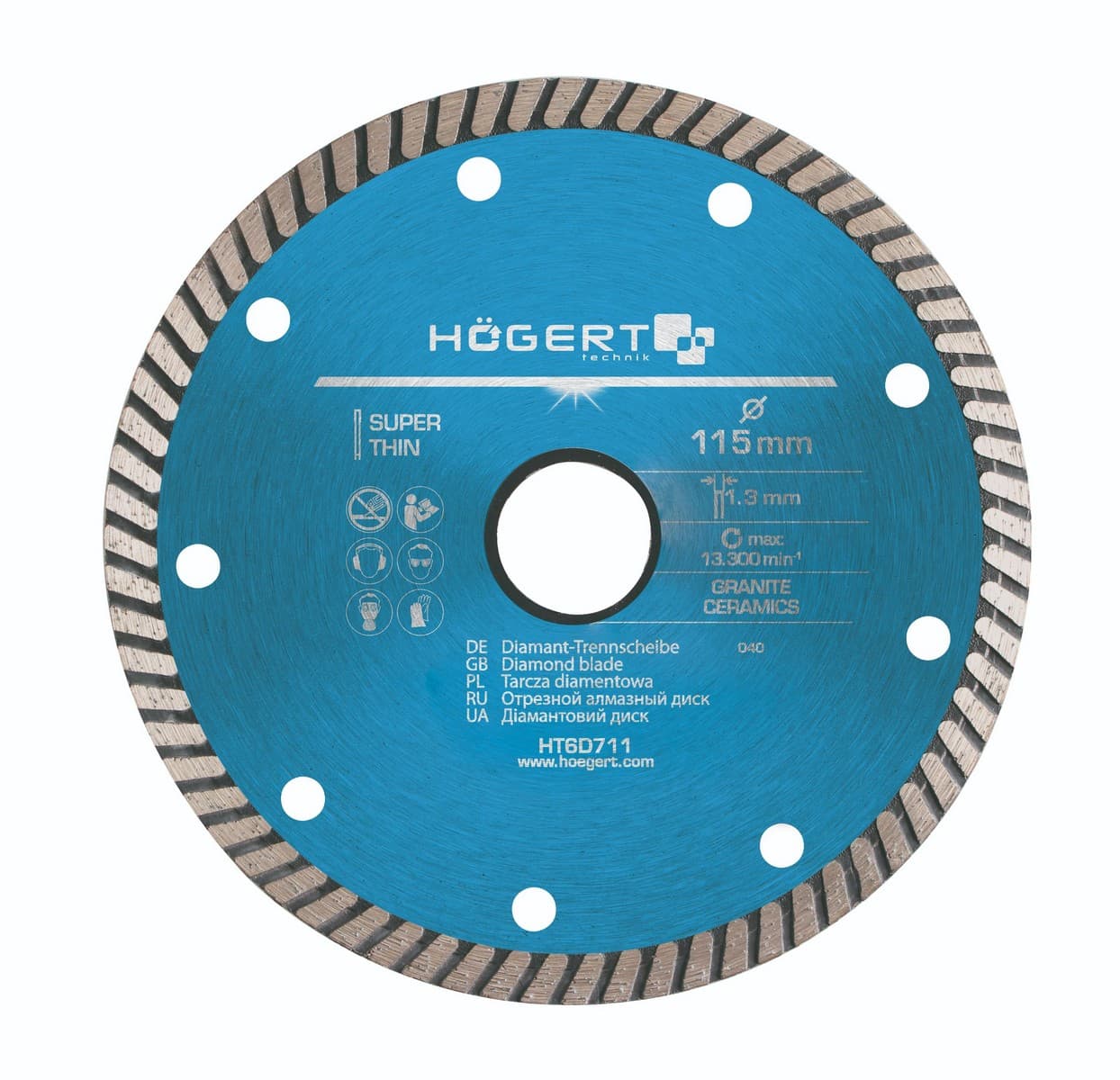 Hogert HT6D711 rezni dijamantni disk super tanak, 115 mm - slika 2