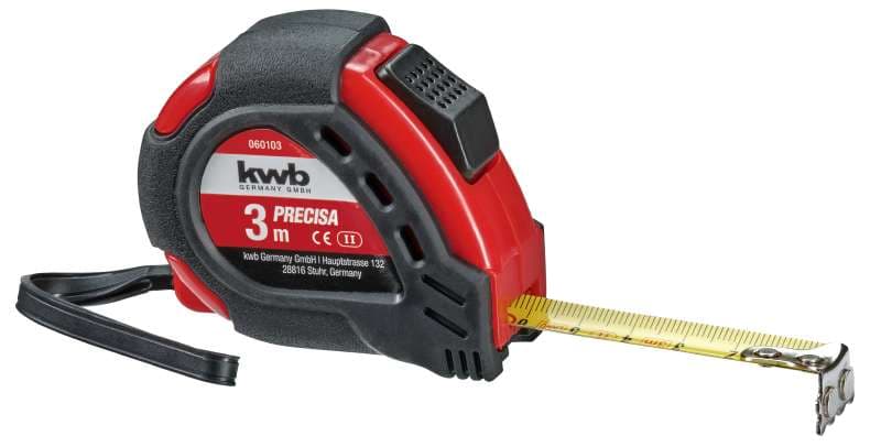  KWB 49060103 Precisa metar 3m x 16mm čelik | magnetni vrh, s gumenim umecima - slika 2