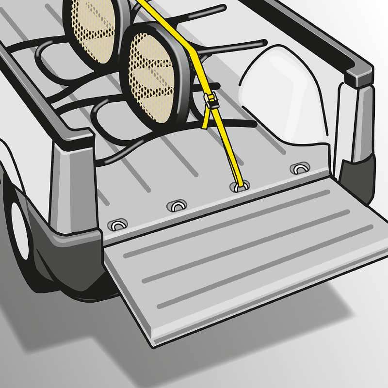  KWB 49772025 2 kaiša 25 sa zatezačem 5m | TUEV,  od poliestera - slika 2
