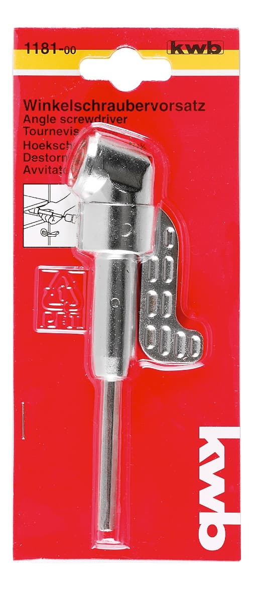  KWB 49118100 Ugaoni adapter za burgije/nastavke, 1/4" HEX, ugao 90 stepeni - slika 2