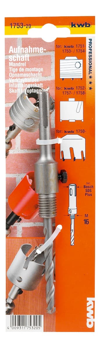  KWB 49175320 Nosač sa burgijom SDS plus, M16, HM, za 175166/-80 - slika 2